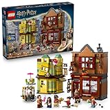 LEGO Harry Potter Qualität für Quidditch & Fortescues Eissalon - Set mit 2 Winkelgasse Läden, 6 Minifiguren & Zubehör inkl. Nimbus 2000 Besen - Geschenk für Jungen & Mädchen ab 8 Jahren - 76452