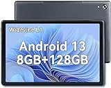 HotLight Tablet 10 Zoll, Android 13 Go Tablet PC, 8GB RAM 128GB ROM(1TB TF), Octa-Core Processori, Bluetooth5.0, 5MP + 8MP Dual-Kamera, Batteria 5000mAh, 1280x800 FHD, WiFi 6, Widevine L1 (Grau)
