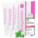 OnlySmile 3er-Pack Bleaching Gel für Weiße Zähne Testsieger 2024-2025 | 9+ Nuancen in 5 Tagen | Vegan Teeth Whitening Gel für Zahnbleaching | Zähne Bleaching Zuhause | Zahnaufhellungsgel 120 ml
