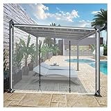 Strapazierfähige PVC-Vorhänge für Pergola, 0,5 mm, transparent, wasserdicht, mit Reißverschluss, ideal für Gartenarbeit, Landwirtschaft und Kindergarten, Größe: H 2,8 x B 8 m (H x B)