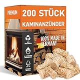 STOXI Kaminanzünder ca. 200 Stück (100% Made IN Germany) Anzündwolle, Anzündholz, Grillanzünder Ideal für Ihr Kamin, Ofen oder Grill aus Holzwolle Anzünder und Wachs für das perfekte Feuer