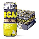 Skyler 4.000 mg BCAA Drink Lemon, inkl. Pfand, EINWEG, 24 x 330ml, Hochleistungsgetränk mit 106 mg Koffein, Pre-Workout Booster, Ohne Zucker, Low Carb, Zero Sugar