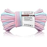 Paracord 550 Rainbow Seil für Armband, Leine, Halsband, Nylon-Seil, Pastell-Regenbogen, 30 Meter