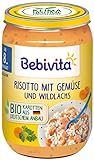 Bebivita Menüs ab 8. Monat Risotto mit Gemüse und Wildlachs, 6er Pack (6 x 220 g)