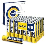 Allmax AAA Micro (LR03) Maximum Power Alkaline Triple A Batterien (36 Stück) - Ultra-Langlebigkeit, 10 Jahre Haltbarkeit, auslaufsicher, 1,5 V