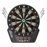 JJsdwin Elektronische Dartscheiben, Dartboard Dart-Set mit 6 Pfeile und 24 Dartköpfe, Dart Scheibe Dartautomat für Häuser oder Spielzentren, Automatischer Wertung
