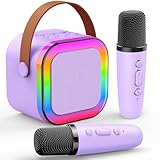 Dislocati Mikrofon Kinder, Geschenk Mädchen 3-12 Jahre Mini Mikrofon Bluetooth Spielzeug ab 3-12 Jahre Mädchen Karaoke Mikrofon Kinder Mädchen Geschenke 4-11 Jahre Karaoke Kinder