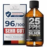 Kolloidales Silber 25PPM | 500 ml | Silberwasser mit 99,99% reinem Silber | Aktive Silberionen | Für die ganze Familie | GMP-zertifiziertes Labor | 100% natürliche Lösung | SILVERPLUS