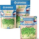 ZenGreens® - Bio Bockshornklee Samen - Wähle zwischen 10g, 200g und 500g - Bockshornkleesamen mit Keimrate von über 97% - Keimsprossen - Bockschorn Klee Samen - wiederverschließbare Verpackung