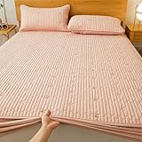 JIANINGHOME Matratzenschoner,180x200,Matratzenauflage aus Mikrofaser, gesteppt, extra weich, mit tiefen elastischen Eckbändern für festen