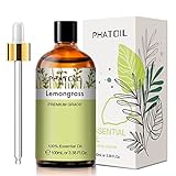 PHATOIL ätherische Öle Zitronengras 100 ml, ätherische Öle Aromatherapieöl von Erstklassige Qualität, Duftöle für Diffusor, Luftbefeuchter
