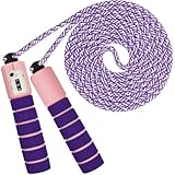 Springseil Kinder,Springseil mit Zähler & Komfortablen Griffen,Speed Jump Rope mit Schaumstoffgriff,Springseil Speed Rope,Springseil Sport Kinder,Springseil Sport,Fitness Springseil Kinder