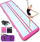 Aufblasbare Gymnastikmatte mit elektrischer Luftpumpe, für Kinder, für Zuhause, Fitnessstudio, Yoga, Training, Cheerleading