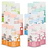 MjAMjAM - Premium Nassfutter für Katzen - Probierpaket, 12er Pack (12 x 125 g), getreidefrei mit extra viel Fleisch