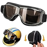 Motorcycle Goggles Windproof Motorcycle Goggles Windproof Motorcycle Goggles Retro Aviator Goggles Motorcycle Motocross Goggle Windproof Dustproof for Bike Motocross Goggles Protective Goggles 100%