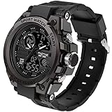 findtime Herren Militär Uhr Digital Sportuhr Outdoor Chronograph Analog Armbanduhr Stoppuhr 3 ATM Wasserdicht Tactical Watch Wecker Kalender Datum Uhren Männer