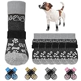 KOOLTAIL Rutschfeste Hundesocken, doppelseitige Griffe, Woof Hundesocken zum Lecken, um Kratzer auf Hartholzb?den zu verhindern, Outdoor-Hundeschuhe und Pfotenschutz f¨¹r kleine, mittelgro?e und gro?e