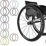 Silikon-Rollstuhl-Schiebefelgenabdeckungen, rutschfeste, verschleißfeste Handschiebeabdeckung, 1 Paar Rollstuhl-Hinterrad-Schiebefelgenabdeckung, verbessert den Halt (Color : Black, Size : 22inch)