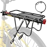 West Biking Gepäckträger Mountainbike - Stabiler Fahrrad Gepäckträger Robust MTB Gepäckträger Aluminium Fahrradgepäckträger, Einfache Montage Gepäckträger Fahrrad Hinten Maximalbelastung 50kg (Black)