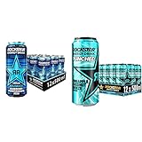 Rockstar Energy Drink XDurance Blueberry - EINWEG (12x 500ml) & Energy Drink Freeze Pineapple & Coconut - Koffeinhaltiges Erfrischungsgetränk für den Energie Kick, EINWEG (12x 500ml)