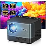 Smart Projektor Autofokus/Trapezkorrektur 12000 Lumen WiFi6 Bluetooth Full HD 1080P LEDProjektor Unterstützt 4K 150Inch Heimkino Videoprojektor für iOS/Android Handy/TV Stick/Lapto