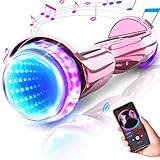Offroad Hoverboard mit Bluetooth-Lautsprechern 3D-LED-Licht, 6,5' Reifen Leistungsstarke große Batterie Hoverboard