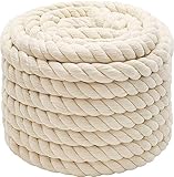 Baumwollseil 8mm 5m Weiß Seil Kordelband Makramee Garn Tau Baumwollkordel Baumwollschnur Kordel Tauseil Boho Deko Baumwollschnur Dekoration Garten Balkon Haus Rope Cotton 8mm 5m