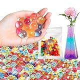 HSYTEK 1500 Stück Wasserperlen für Wasserperlen Vase Deko, Water Beads für Schwimmende Wasser Perlen & Kerze Machen, Hochzeit Centerpiece, Blumenarrangement & Pflanzen (Bunte)