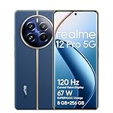 realme 12 Pro+ 5G Smartphone 8 + 256 GB, Sony IMX890 OIS Optischer Zoom, 3-facher Zoom, Snapdragon 7s Gen 2 5G, gebogenes Display Vision von 6,7 Zoll bis 120 Hz, Supervooc-Aufladung 67 W, blu