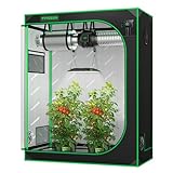 VIVOSUN S425 4x2 Growbox, Growzelt 120x60x150cm Hochreflektierendes Mylar mit Sichtfenster & Bodenschale für Hydrokultur- Zimmerpflanzen für VS2000