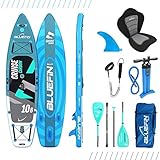 Bluefin Cruise Carbon SUP Board Set | Aufblasbares Stand Up Paddle Board | 6 Zoll Dick | Carbon Fibre Paddel | Kajak Sitz | Komplettes Zubehör… ,10'8'