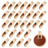 Hepzest Mini-Holzlöffel, Teelöffel, Teelöffel, 5,1 cm, kleine Holzlöffel, für Gewürze, Eis, Kaffee, Tee, Marmelade, 30 Stück