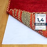 HaftPlus - 3 Stück - Teppich Stopper rutschfest und dünn - Antirutschmatte für Teppiche - Öko-Tex Vlies Teppichunterlage zuschneidbar - Größe 80 x 150 cm