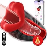 Tagnaff Masturbieren für Männer Vibratorensets Masturbator, 9x9 Klopfen-Lecken-Vibration Sex Spielzeug für die Männer Taschenmuschi Penis Vibrator Eichel Sexspielzeug Solo Masturbatoren mit App