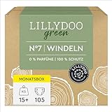 LILLYDOO green umweltschonende Windeln, Größe 7 (15+ kg), Monatsbox (105 Windeln) (FSC Mix)