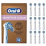 Oral-B Pro Sensitive Clean Aufsteckbürsten für elektrische Zahnbürste, 12 Stück, sanfte Zahnreinigung, innovative X-förmige Borsten, Original Oral-B Zahnbürstenaufsatz, Made in Germany