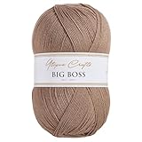 Utopia Crafts Big Boss 400g Knitting & Crochet Yarn 1200m (Cappuccino Beige)