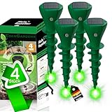 EdenGardens 4er Pack 'MOLE Repeller' Maulwurf Vertreiber bestes Mittel gegen Wühlmäuse & Maulwurf - Maulwurfschreck Solar Beste Maulwurfabwehr OHNE Karbid gegen Maulwürfe