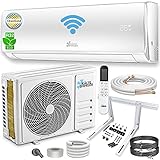 Kältebringer Split Klimaanlage - 12000 BTU (3,4 kW) - Klimagerät mit Heizfunktion, WiFi & App, bis 55qm, sehr leise - Set mit 5m Kupferleitung, Kältemittel R32, Montagematerial, Wandhalterung