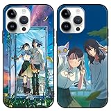 Yimctoie 2 Stück Karikatur Japanese Manga Handyhülle für Huawei P30 Lite Hülle 6,15',Kawaii Anime Charakter Muster Ästhetik Design Case,Schwarz TPU Stoßfest Schutzhülle,Funny