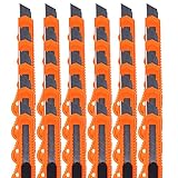 OFFICEPOINT Cuttermesser Set Rot | 30 Stück | 18mm Cutter | Teppichmesser mit Wechselklinge | Tapetenmesser mit präziser Klingenführung