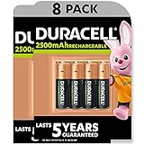 Duracell Rechargeable AA 2500 mAh Mignon Akku Batterien HR6, 8er Pack [Amazon exclusive]