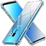 ivoler Klar Silikon Hülle für Samsung Galaxy S9 mit Stoßfest Schutzecken, Dünne Weiche Transparent Schutzhülle Flexible TPU Durchsichtige Handyhülle Kratzfest Case Cover