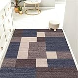 Kunsen trittschalldämmung Teppich Teppich unter esstisch Waschbar blau 160X230CM
