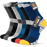 Niofind Socken Herren Damen 43-46 37-42, 6 Paar Baumwolle Sportsocken, Wandersocken, Arbeitssocken, Atmungsaktiv Tennissocken, Laufsocken, Elastische Sneaker mit Dicke Frotteesohle