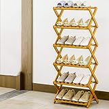 Schuhschrank Schuhregal Schuhregal, 6-lagiges faltbares Regal Platzsparender Schuhschrank für Zuhause, 50x110x25cm