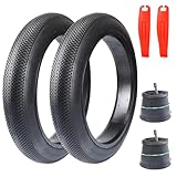 GRELiving 2er-Pack 3.0 Zoll E-Bike Reifen Fatbike Reifen 20/24/26x3.0 Heavy Duty Snow Bike Tires Fahrrad Mantel mit 2er-Pack 3.0 Fat schlauche AV32mm Ventil+ 2er Reifen-Heber (24x3.0 Zoll)