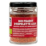 Bremer Gewürzhandel Piment d'Espelette BIO, Gorria Chili, mild-aromatisch, leicht rauchig, Gewürzspezialität, 40g