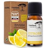 rooted.® BIO Zitronenöl [100% NATURREIN] - Echte Zitrone - Citrus limon - Ätherisches Öl für Aromatherapie, Duftlampe, Diffusoren, Raumduft, Duftkerzen und -Seifen (10ml)