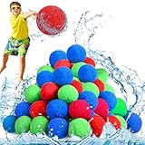 XIEXIESHER 30 Wiederverwendbare Wasserbälle, 30/40/50 Spritzbälle 5 cm, Wasserschlacht Bälle für Kinder und Erwachsene, Pool, Strandspielzeug, Trampolin, Wasserbomben, Sommerspaß im Freien